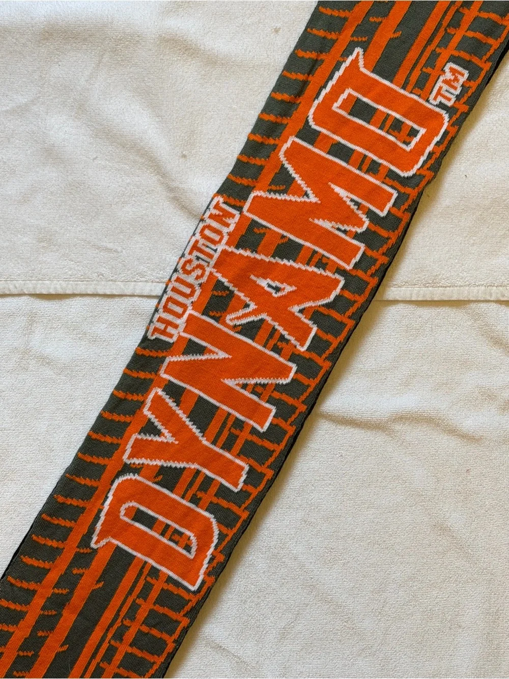 Orange & Black Houston Dynamo Soccer Scarf